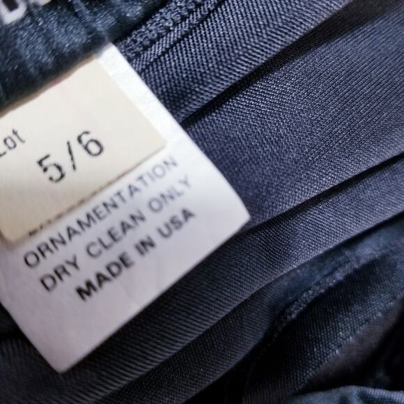 Vintage Susan Roselli for Vijack Black Satin Rhinestones Party Cocktail Dress - Picture 6 of 15